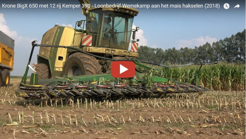 Krone BigX 650 Met 12 Rij Kemper 390 Loonbedrijf Wemekamp Aan Het