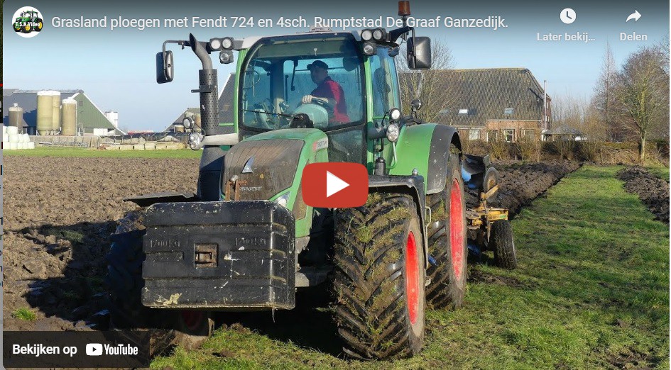 De Graaf Ganzedijk 2023 Grasland Ploegen Met Een Fendt 724 Vario