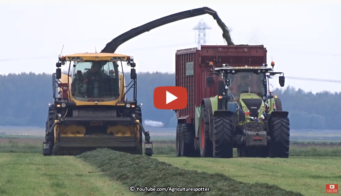 Loonbedrijf M. Verhoef B.V. uit Nijkerk. Gras hakselen 2020 met een New Holland FR9050 + Claas